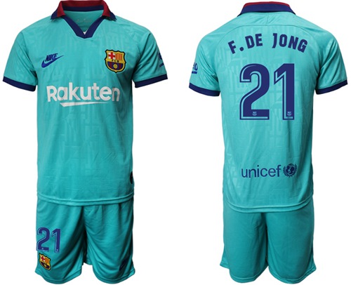 Barcelona #21 F.De Jong Third Soccer Club Jersey